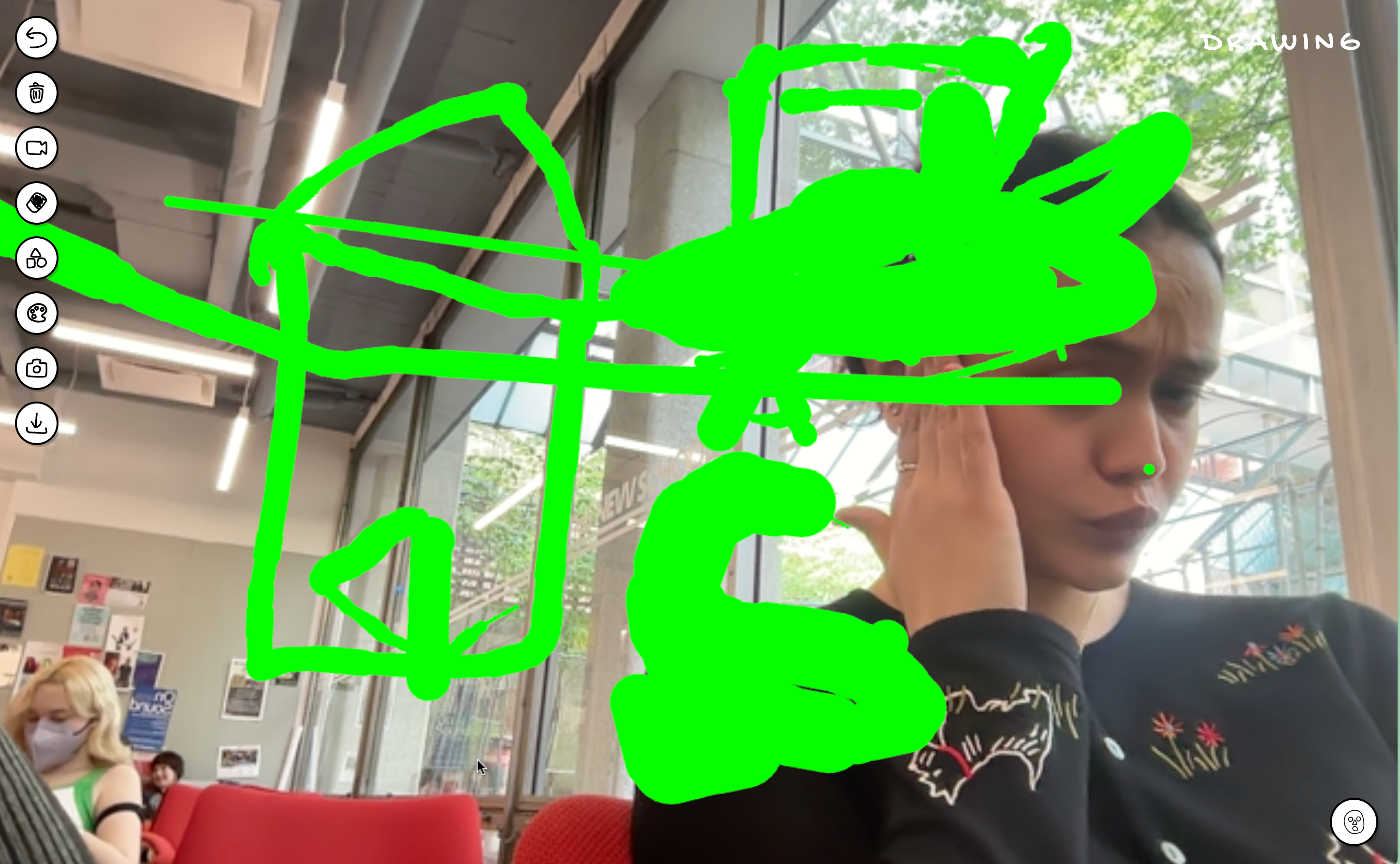 Drawing created with Paint like Pollock